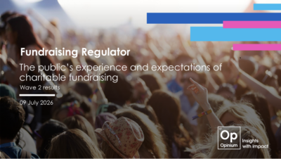 Cover of Fundraising Regulator's report into the public's expectations of charitable fundraising, published in Julyl 2026