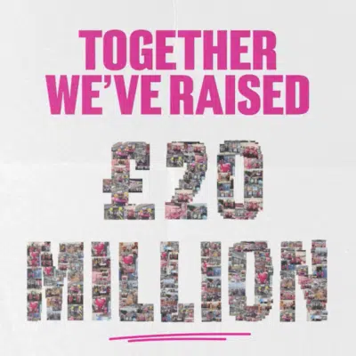 Together we've raised £20 million - MADL graphic