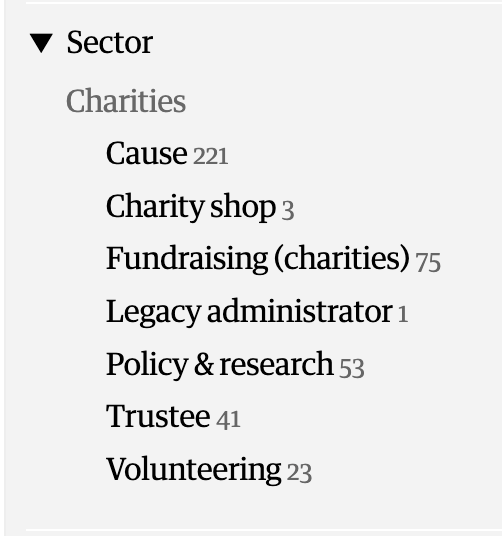 The current list of charities-related vacancies on Guardian Jobs on 4 September 2026