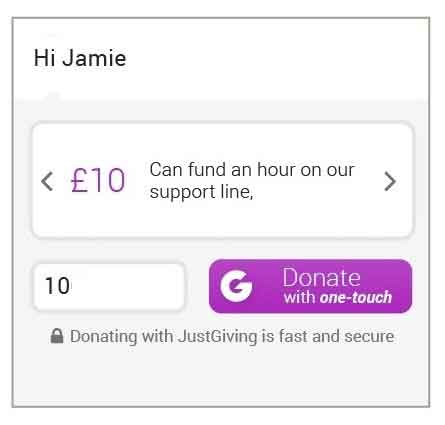 JustGiving Donate Box
